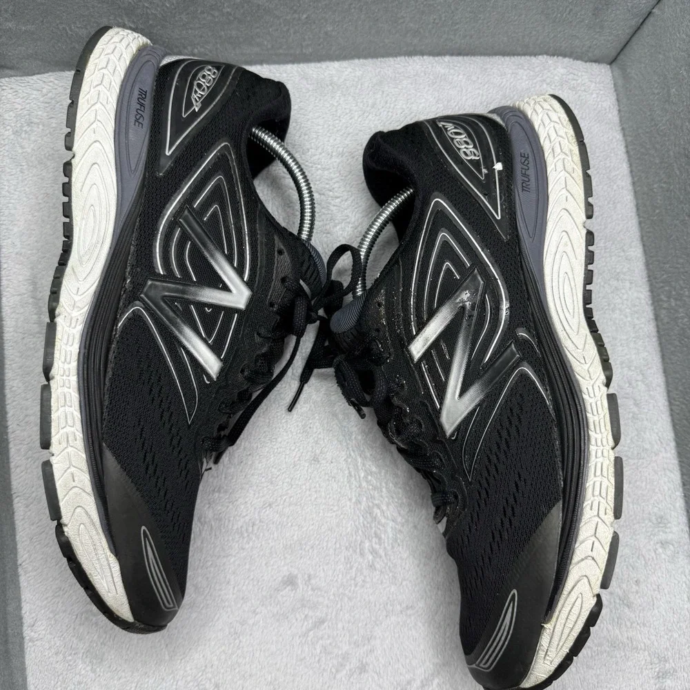 New Balance 880v7 Black Silver Running Shoes M880BK7 Men's Size 12.5 2E Wide